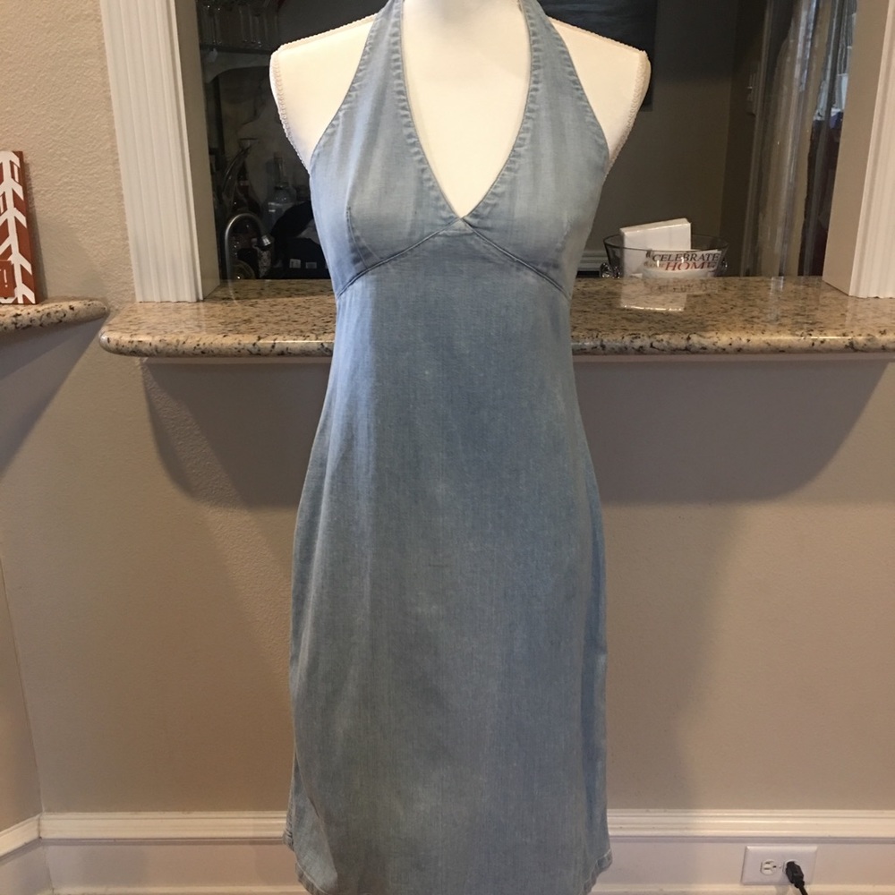 Denim Halter Dress by Theory